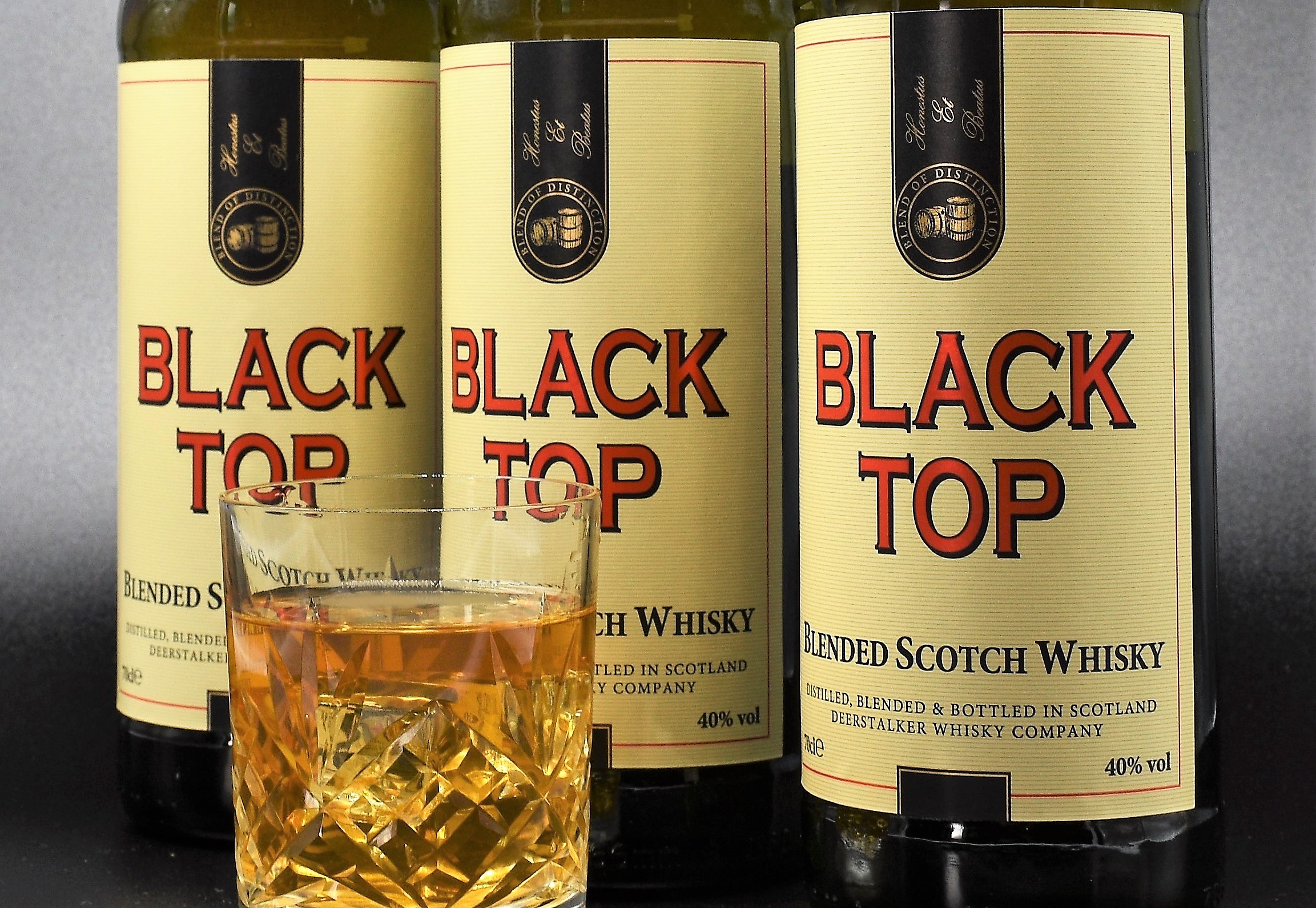 Black Top Whisky bottle
